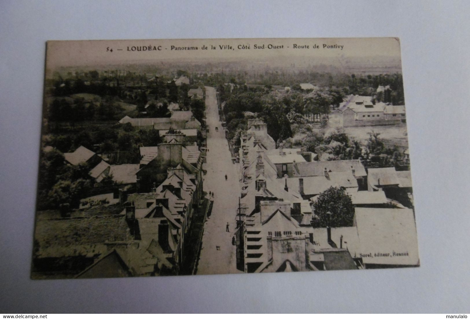 D 22 - Loudéac - Panorama De La Ville, Côté Sud Ouest - Route De Pontivy - Loudéac