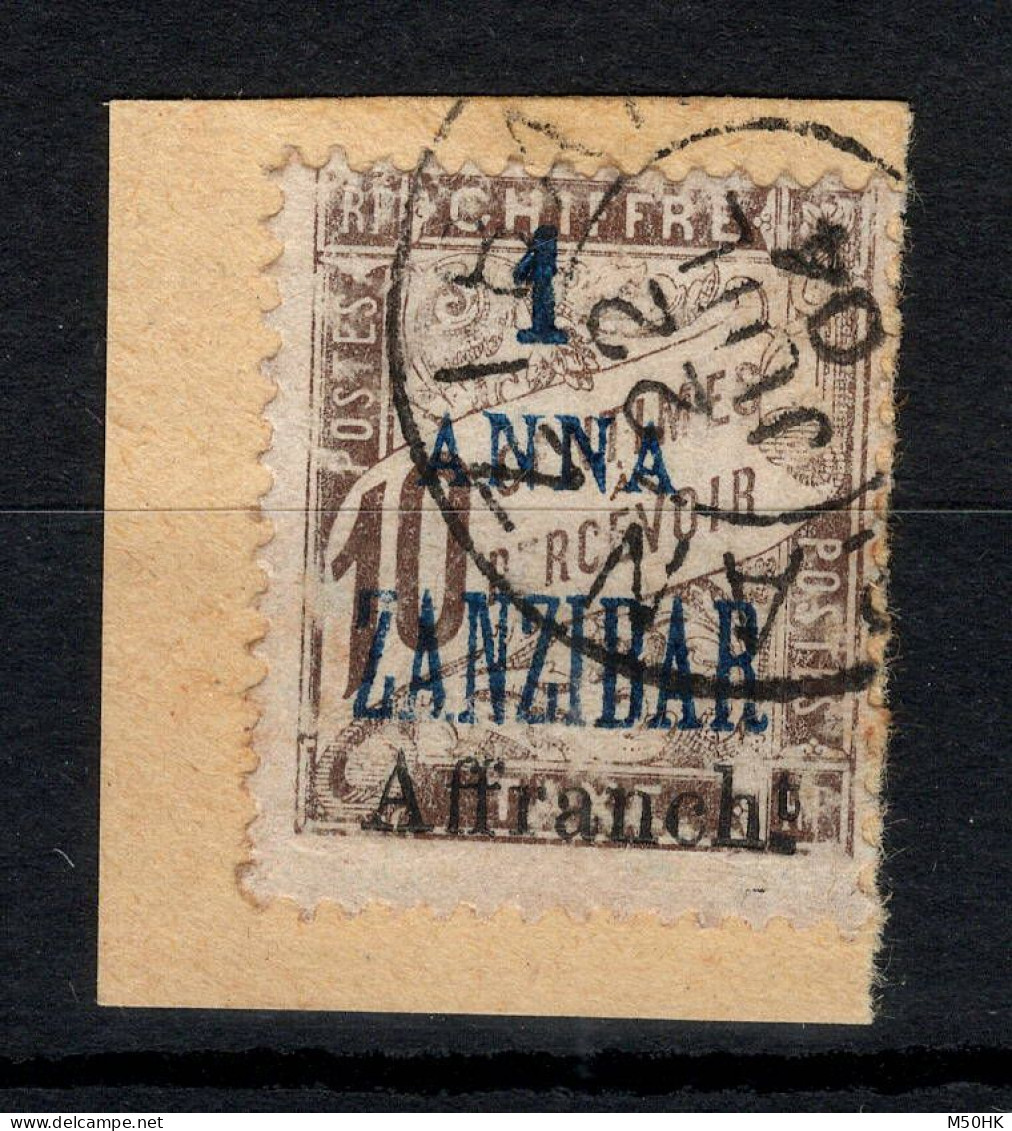 Zanzibar - YV 69 Sur Fragment , Signé ROUMET + CALVES + Certificat CALVES , Cote 600 Euros , Très Rare - Oblitérés