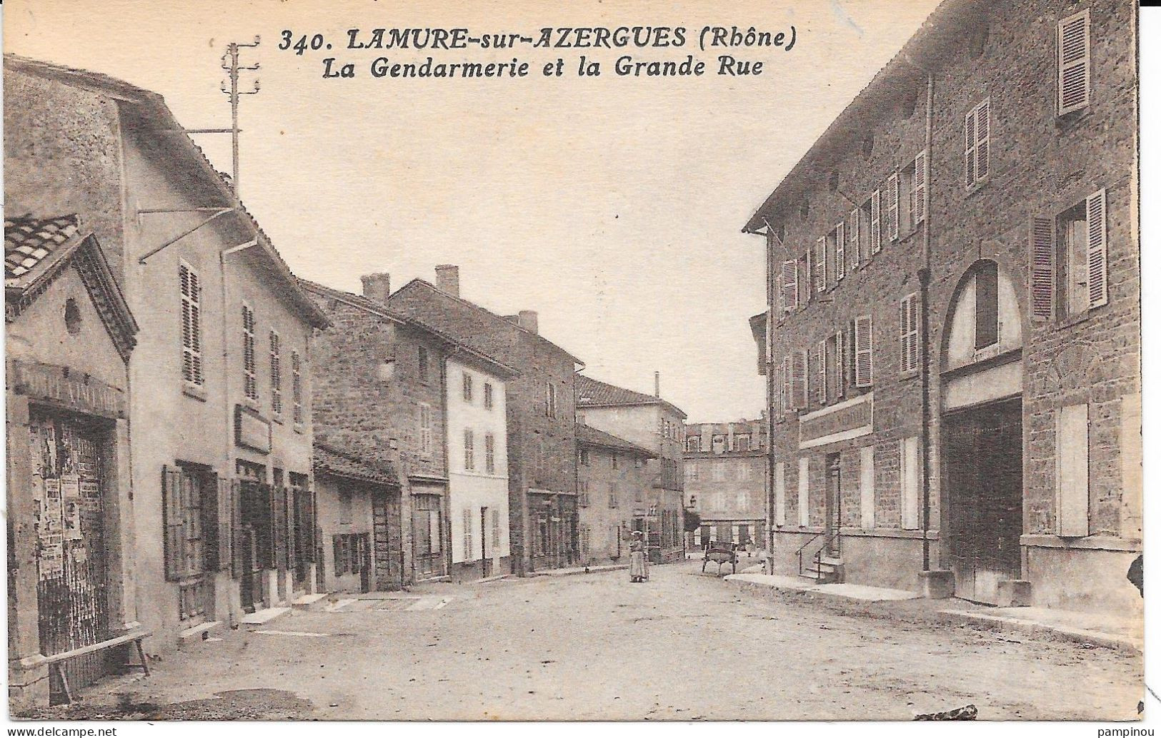 69 LAMURE SUR AZERGUES - Gendarmerie Et Grande Rue - Lamure Sur Azergues