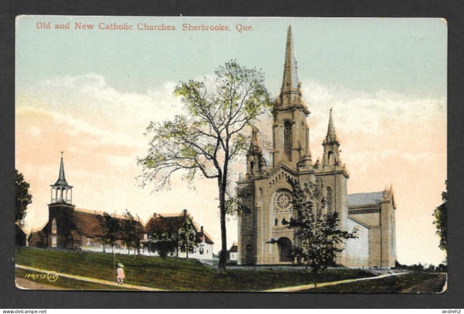 Sherbrooke Québec - C.P.A. Old And New Churches Sherbroke - Uncirculated Non Circulée - By Valentine & Sons - No: 104372 - Sherbrooke