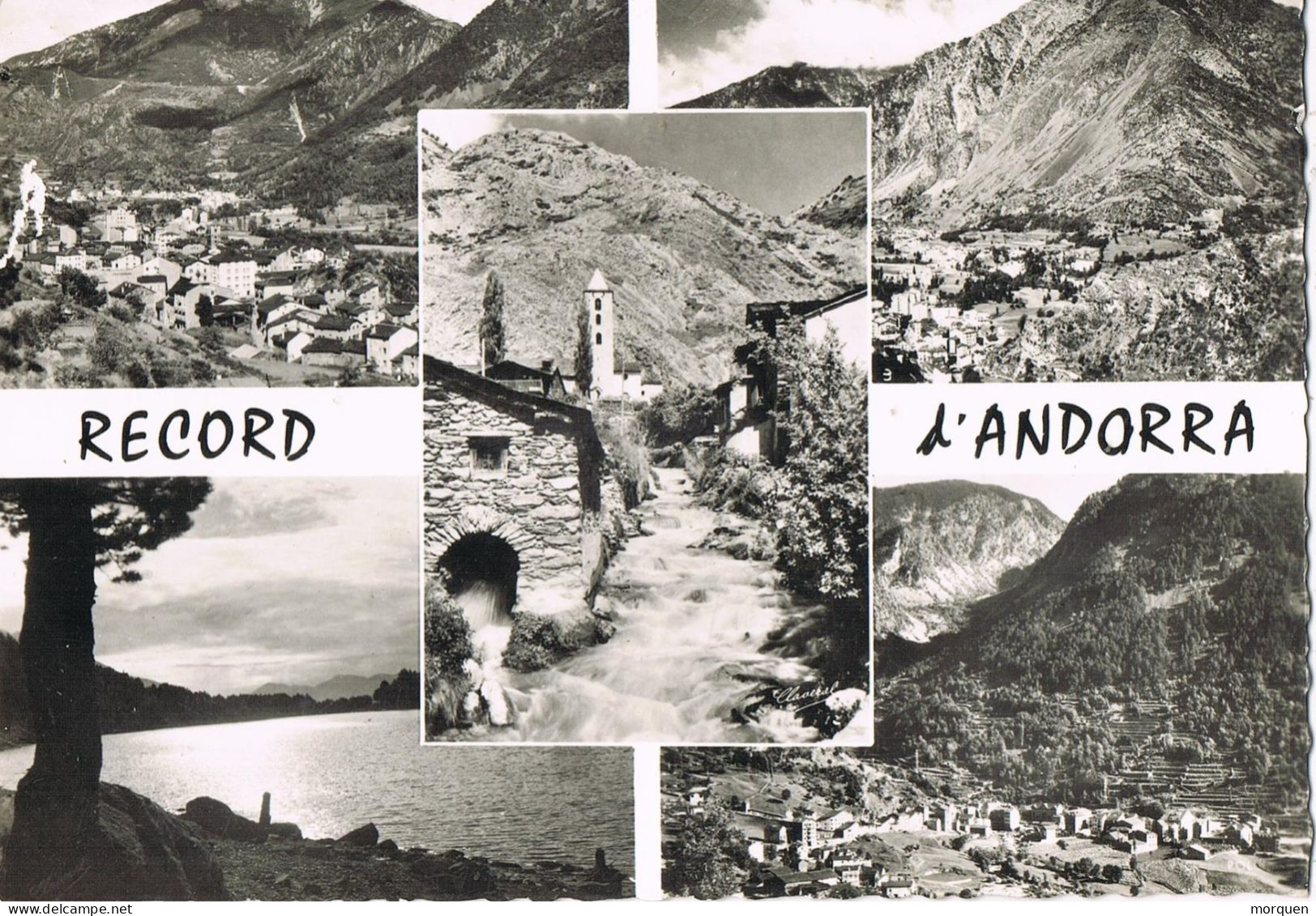 52799. Postal Las ESCALDES )Andorra Española) 1965. Franqueo Sello España. Vistas Varias - Cartas & Documentos