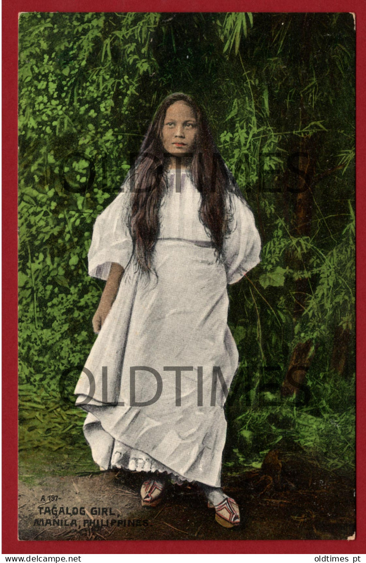 PHILIPPINES  - MANILA - TAGALOG GIRL - 1915 PC - Philippines