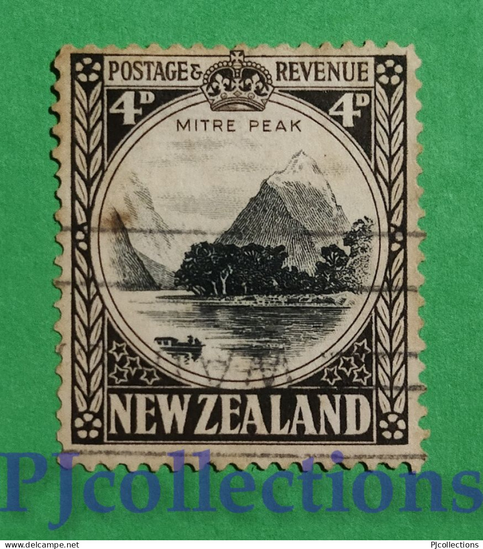 S762- NEW ZEALAND 1935 MITRE PEAK 4d USATO - USED - Gebraucht