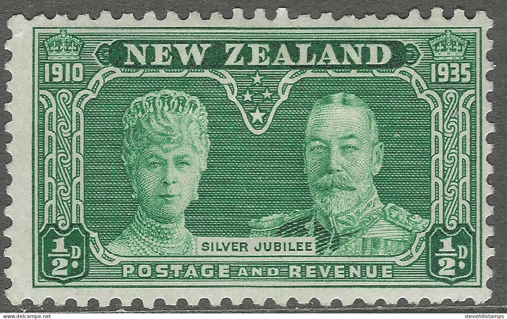 New Zealand. 1935 KGV Silver Jubilee. ½d MH. SG 573 - Unused Stamps