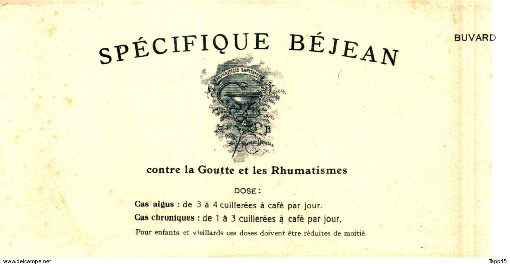 Lab B  > Buvard >Très Vieux > Laboratoire  >  Béjean >  (N= 1) >  Réf: 1/12/2023 - Produits Pharmaceutiques