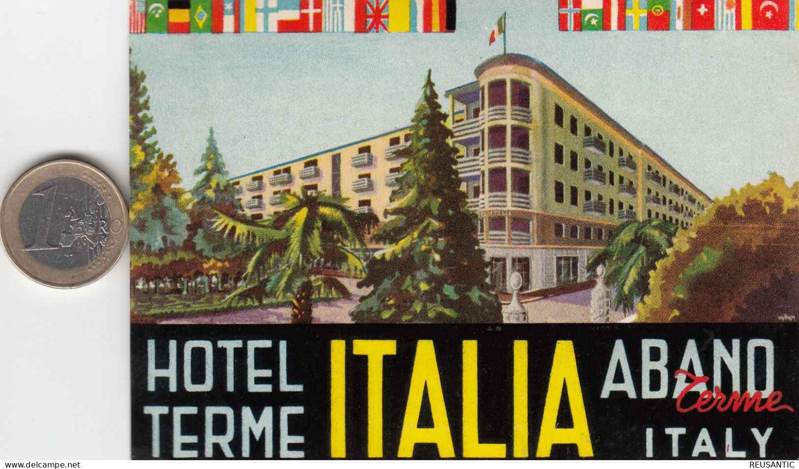 ETIQUETA - STICKER - LUGGAGE LABEL HOTEL TERME - ABANO    - ITALIA - ITALY - Etiquetas De Hotel