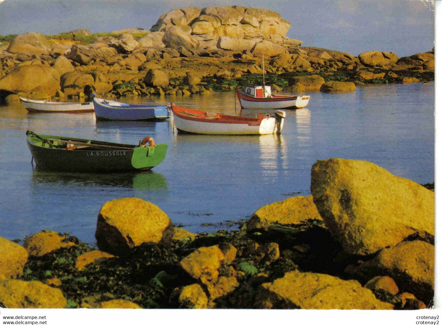 29 Côte Des Légendes Pointe De Neiz Vran Guissény Vers Plouguerneau En 1987 Barques De Pêche La Boussole Espérance - Plouguerneau