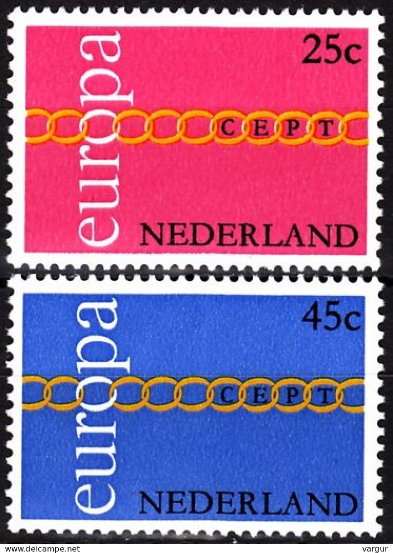 NETHERLANDS / NEDERLAND 1971 EUROPA. Complete Set, MNH - 1971