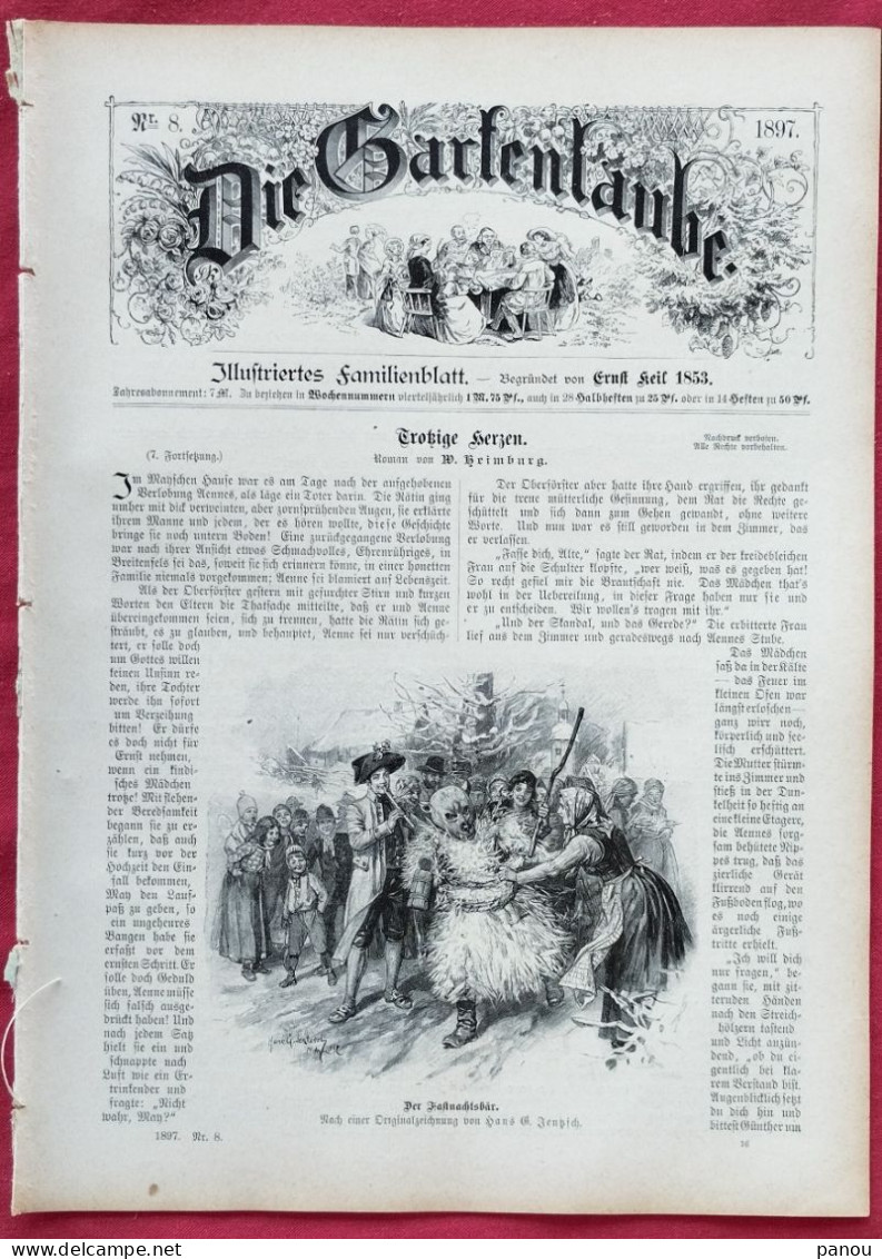 DIE GARTENLAUBE 1897 Nr 8 KARNEVAL CARNIVAL CARNAVAL EN FRANCE. VLISSINGEN - Andere & Zonder Classificatie