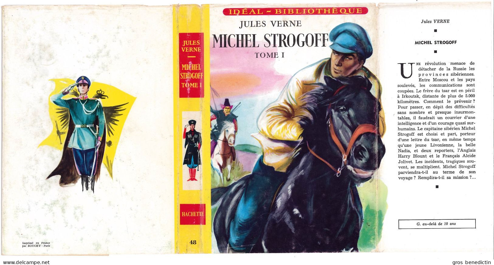 Hachette - Idéal Bibliothèque - Jules Verne - "Michel Strogoff - Tome 1" - 1965 - #Ben&JVerne - #Ben&IB