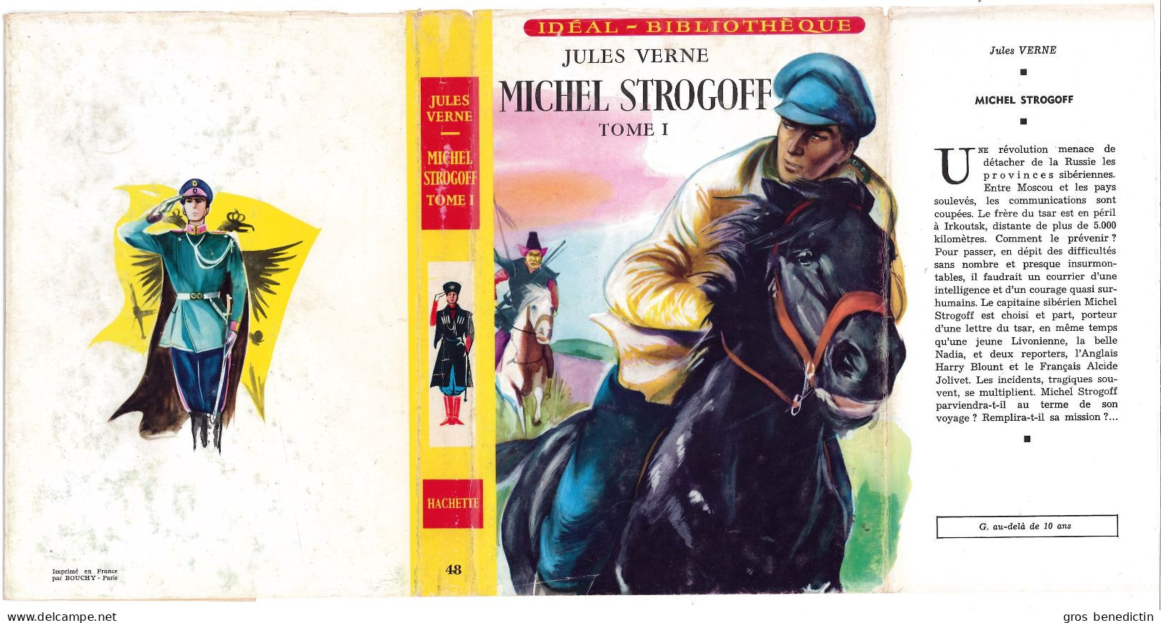 Hachette - Idéal Bibliothèque - Jules Verne - "Michel Strogoff - Tome 1" - 1965