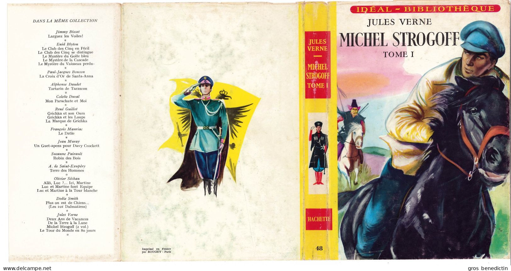 Hachette - Idéal Bibliothèque - Jules Verne - "Michel Strogoff - Tome 1" - 1965