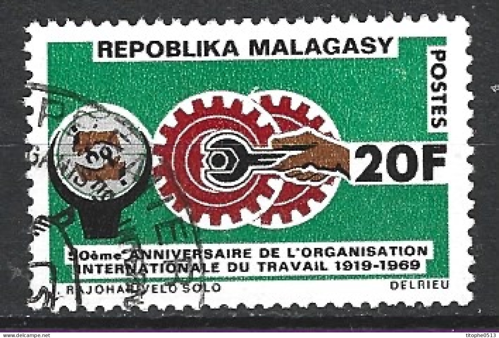 MADAGASCAR. N°461 Oblitéré De 1969. OIT. - OIT