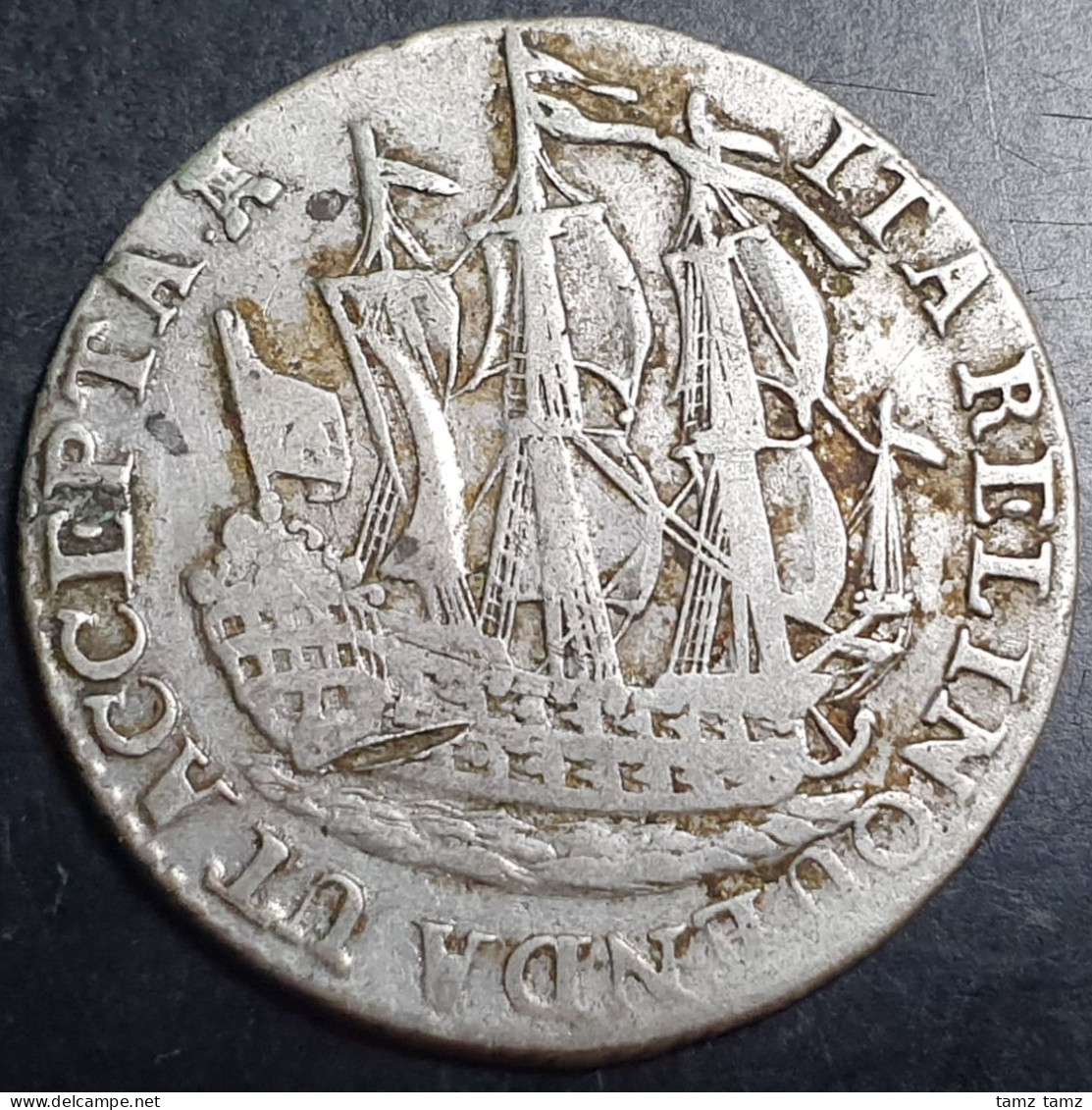 Netherlands 6 Stuivers Scheepjesschelling Zeeland Zeelandia 1766 Silver VF - Monedas Provinciales