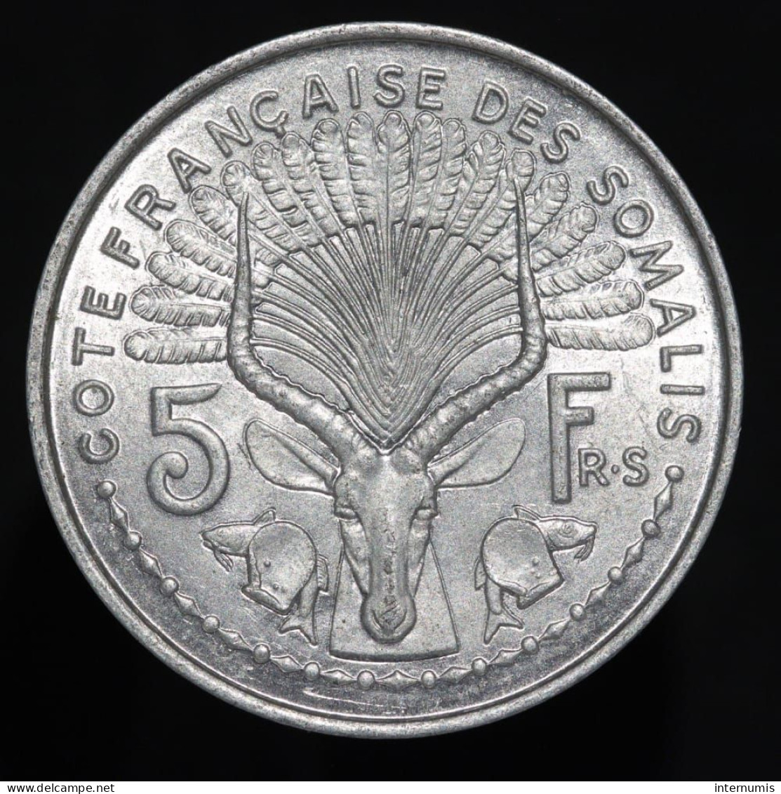 Djibouti / Côte Françaises Des Somalis, 5 Francs, 1948, Aluminum, NC (UNC), KM#6, Lec.4 - Djibouti