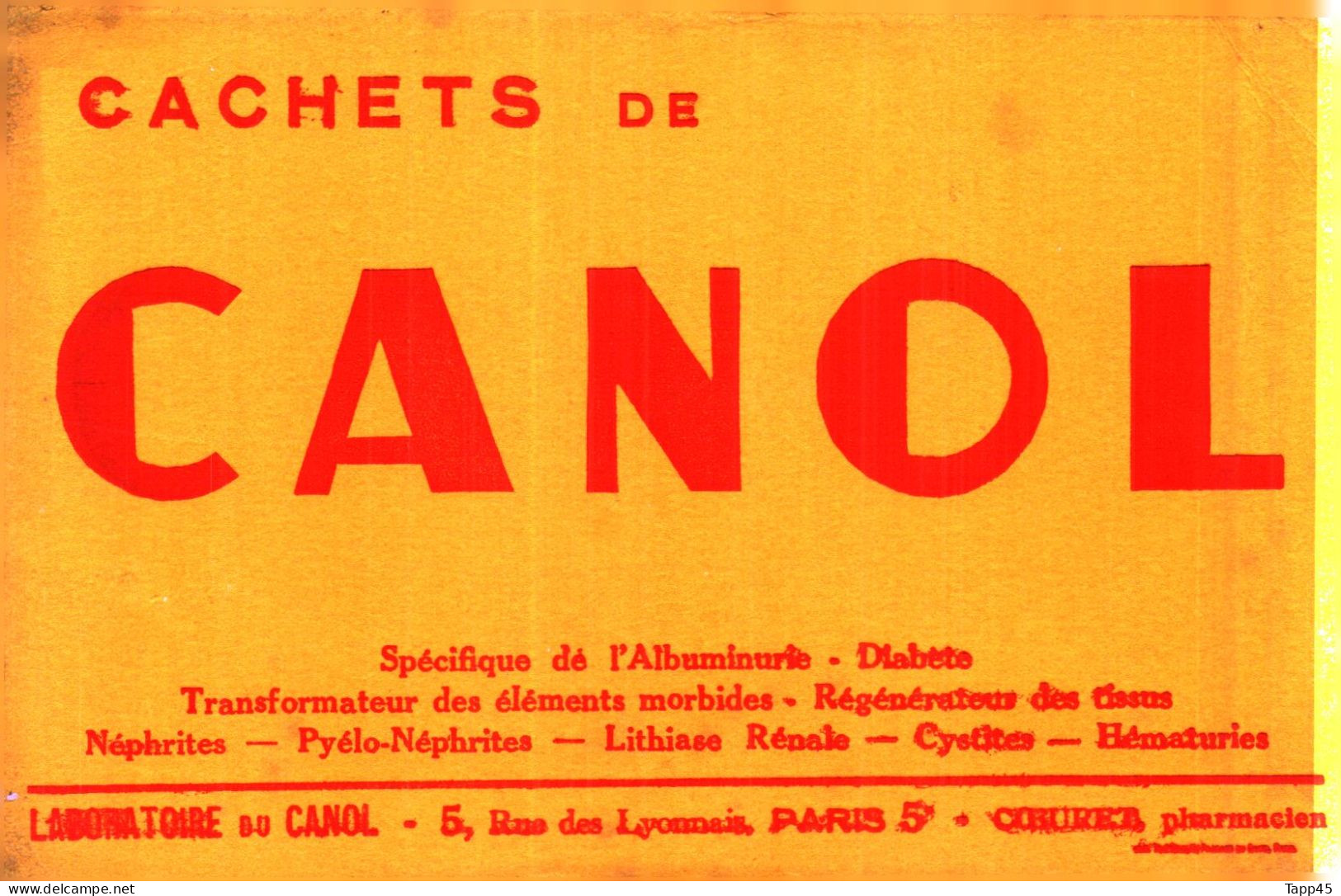 Lab C  > Buvard >Très Vieux > Laboratoire  Du Canol >  Canol   >  (N= 1) >  Réf: 1/12/2023 - Produits Pharmaceutiques