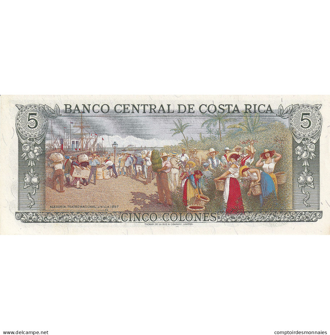 Billet, Costa Rica, 5 Colones, 1989, 1989-10-04, KM:236d, NEUF - Costa Rica