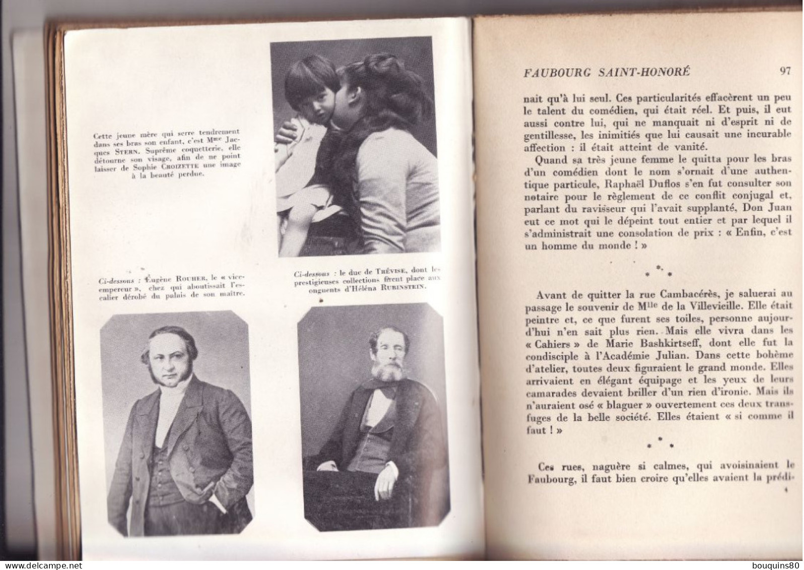 MON PARIS ET SES PARISIENS De ANDRE DE FOUQUIERES Tome 4 LE FAUBOURG SAINT-HONORE 1956 - Parijs