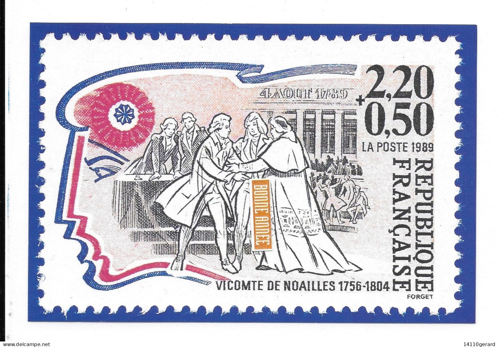 Musée De La Poste - Représentation Timbre -VICOMTE DE NOAILLES 1756/1804 - Timbres (représentations)