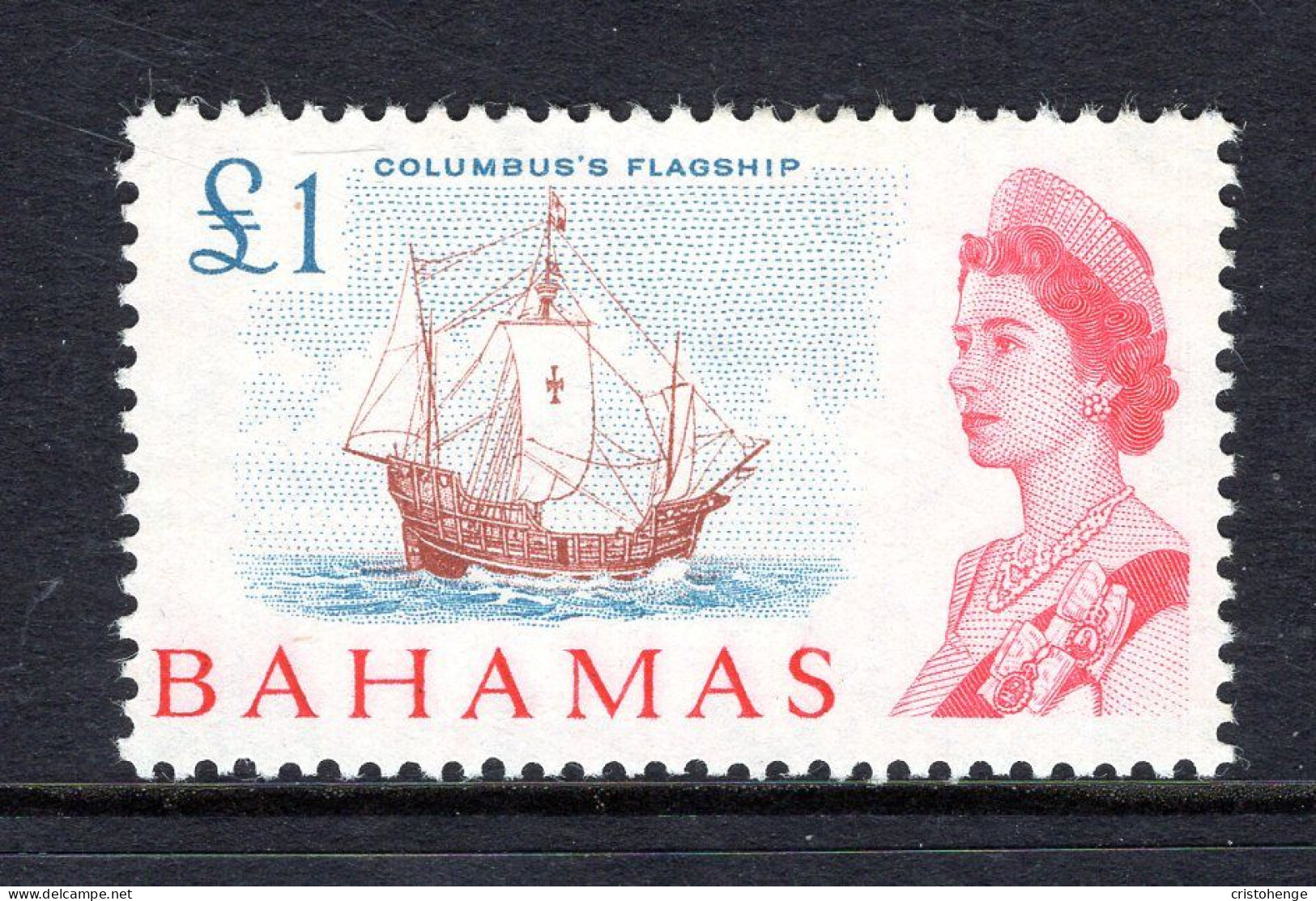 Bahamas 1965 Pictorials - £1 Columbus's Flagship HM (SG 261) - 1963-1973 Autonomie Interne