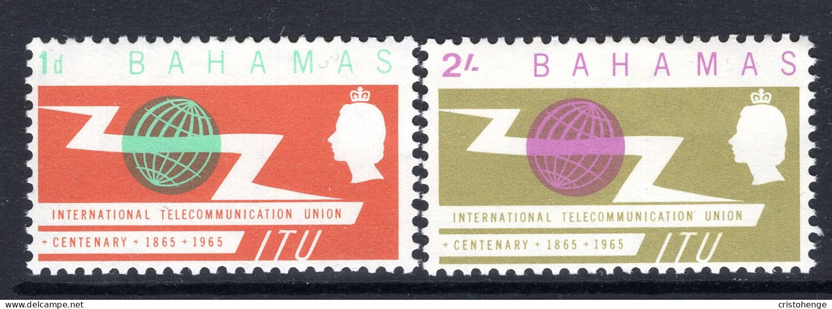 Bahamas 1965 ITU Centenary Set VLHM (SG 262-263) - 1963-1973 Autonomia Interna