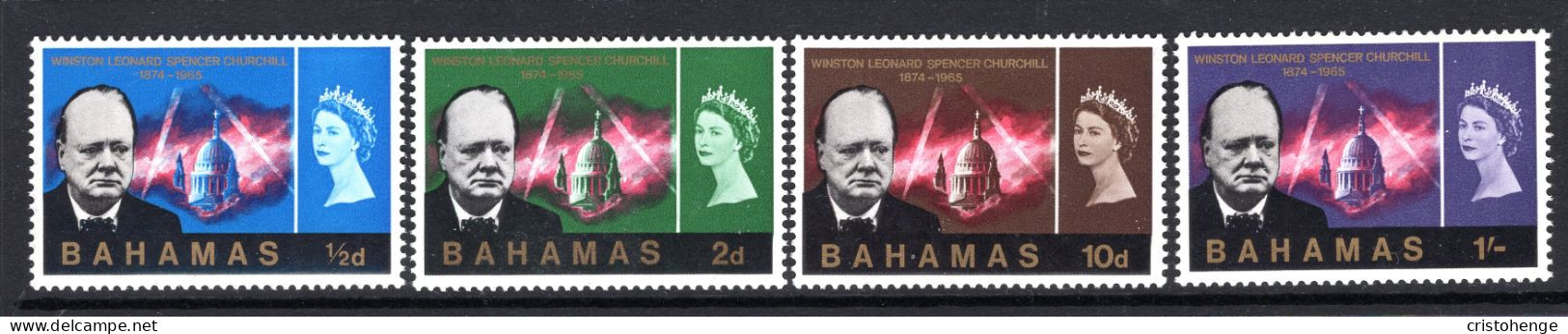 Bahamas 1965 Churchill Commemoration Set VLHM (SG 267-270) - 1963-1973 Ministerial Government