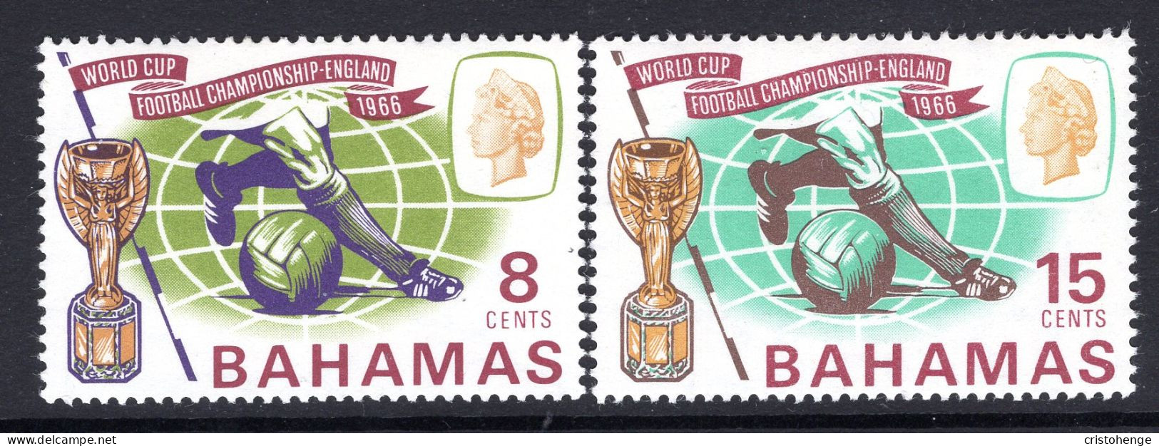 Bahamas 1966 Football World Cup Set VLHM (SG 288-289) - 1963-1973 Autonomia Interna