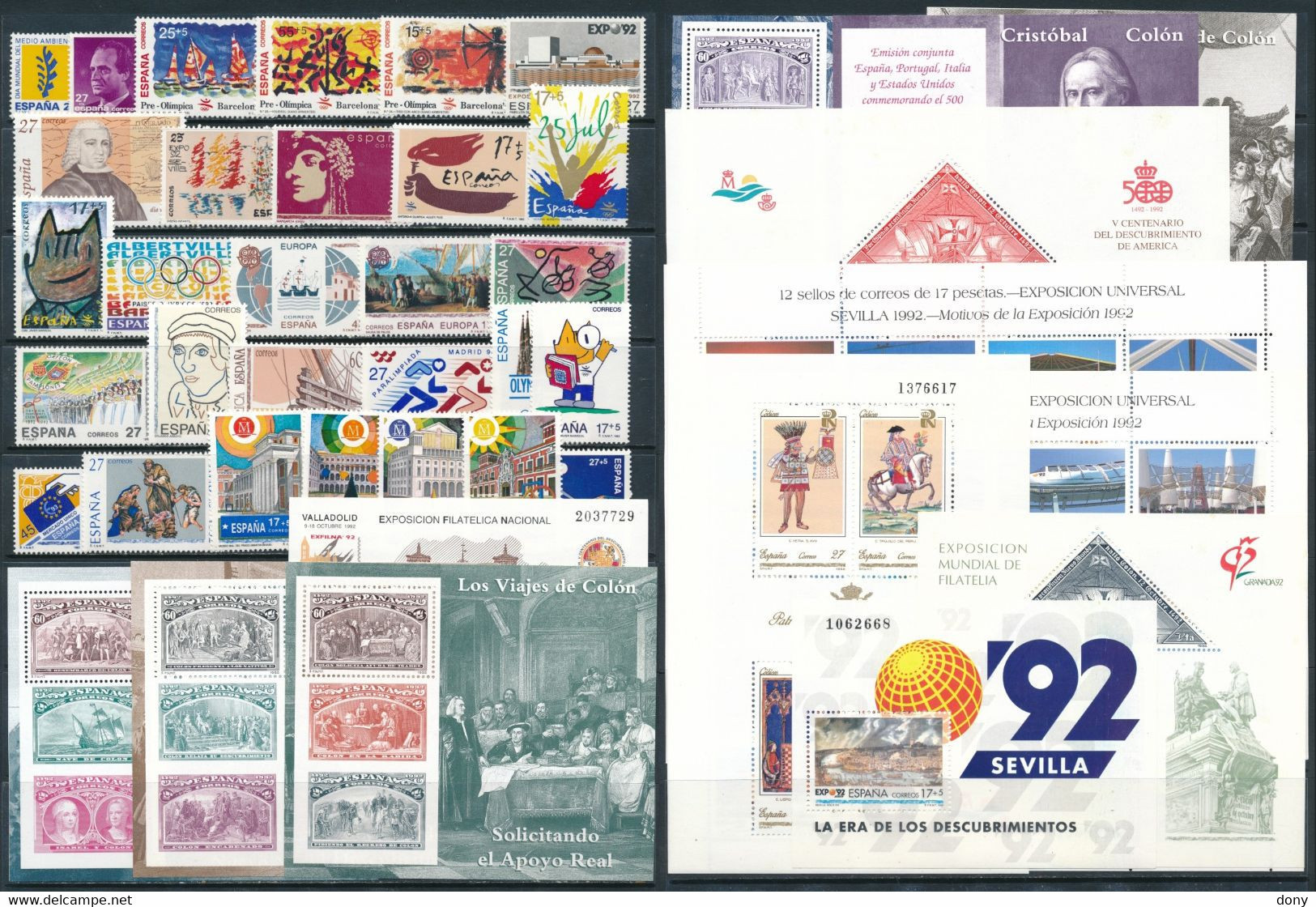 SELLOS DE ESPAÑA AÑO 1992 COMPLETO NUEVO. DESCUENTO FACIAL. MNH SPANIEN SPAIN - Años Completos