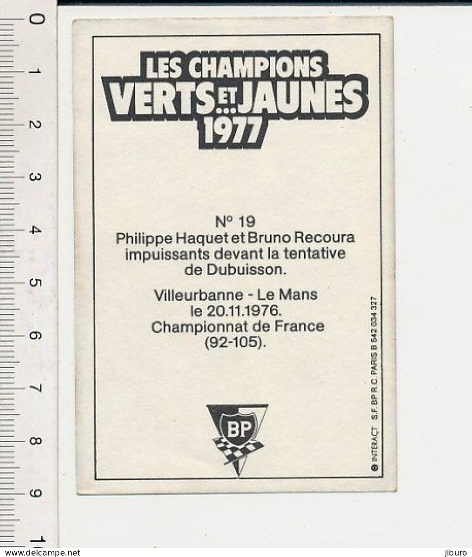 Image Basketball Championnat De France 1976 Philippe Haquet Bruno Recoura Dubuisson Match Villeurbanne-Le Mans 169/5 - Sonstige & Ohne Zuordnung