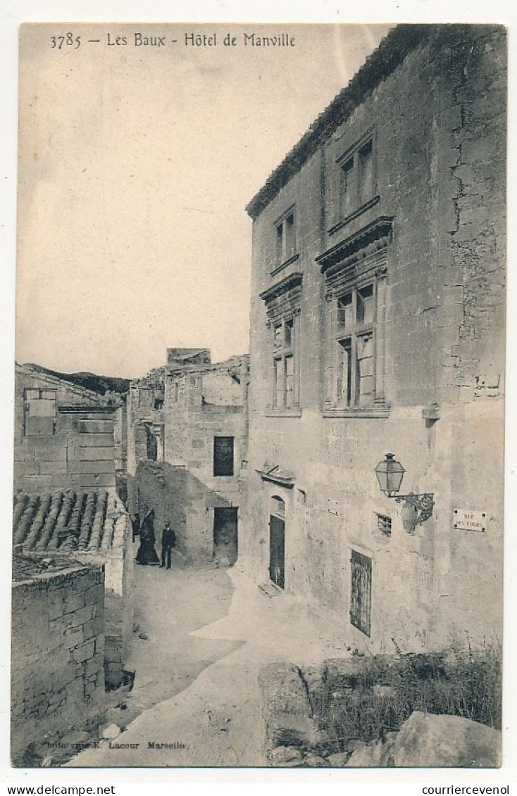 5 CPA - Les BAUX... (B Du R) - Hôtel De Manville, Facade Eglise, Val D'Enfer, Tombeau Des Manville, L'Eglise - Les-Baux-de-Provence