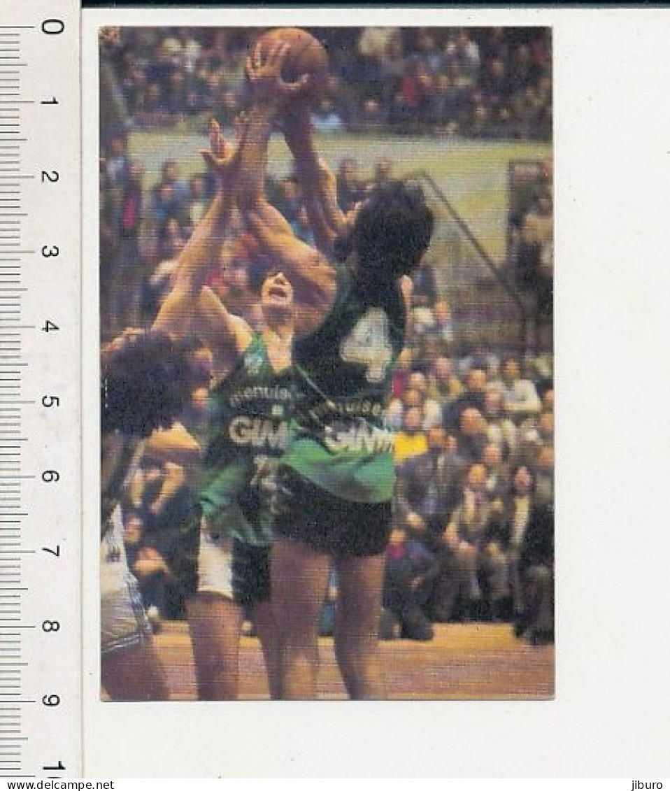 Image Basketball Championnat De France 1976 Alain Gilles Match Villeurbanne-Tours Publicité Gimm 169/5 - Sonstige & Ohne Zuordnung