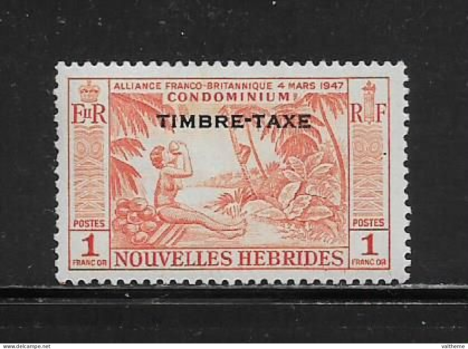 NOUVELLES HEBRIDES  ( DIV - 273 )  1957   N° YVERT ET TELLIER  N°  40     N* - Portomarken