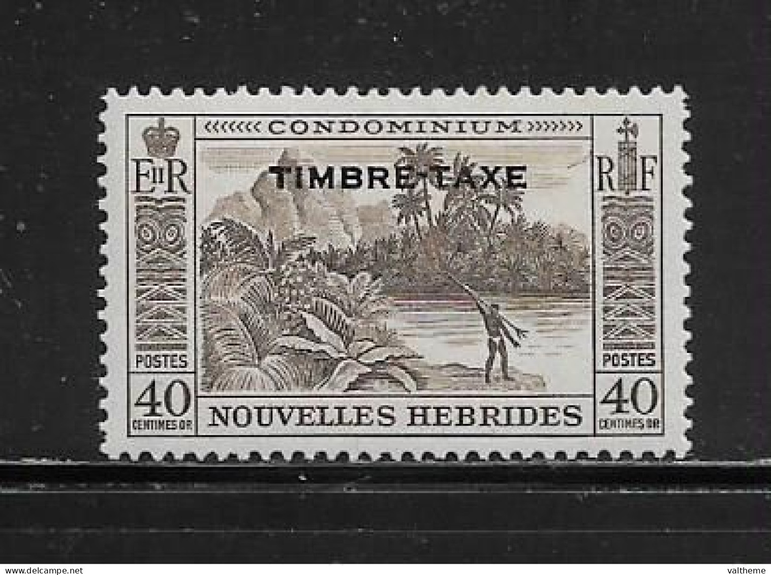 NOUVELLES HEBRIDES  ( DIV - 274 )  1957   N° YVERT ET TELLIER  N°  39     N* - Timbres-taxe