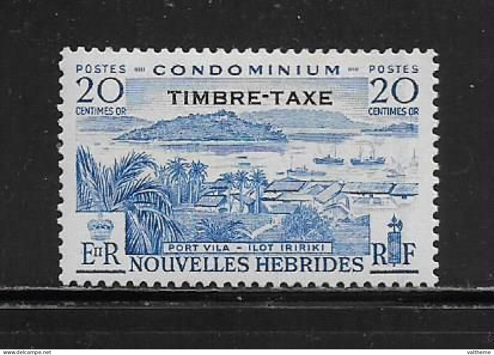 NOUVELLES HEBRIDES  ( DIV - 275 )  1957   N° YVERT ET TELLIER  N°  38     N* - Portomarken