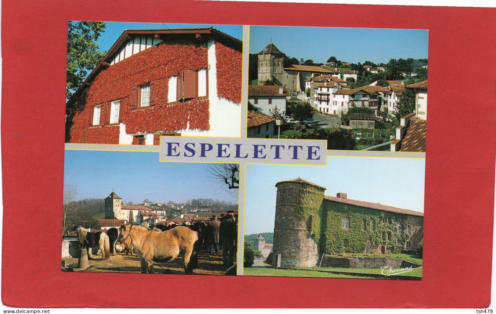 64-----PAYS BASQUE-- ESPELETTE--le Séchage Des Piments----Multi-vues----voir 2 Scans - Espelette