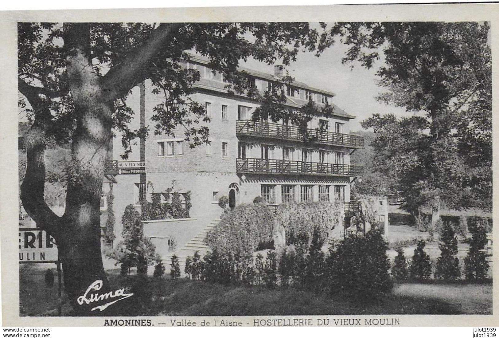 Julot1939 ...  AMONINES ..-- Hôtel Du VIEUX  MOULIN .   Non écrite . - Erezee