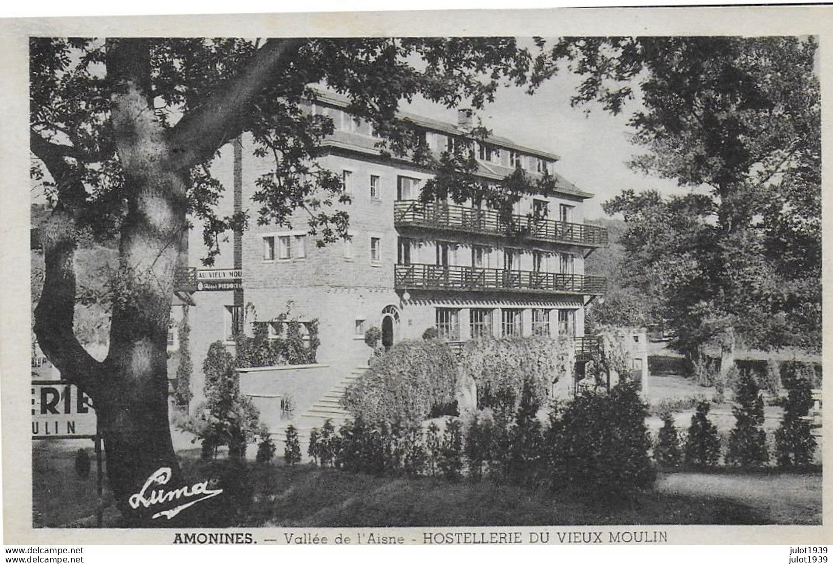 Julot1939 ...    AMONINES ..-- Hôtel Du VIEUX  MOULIN . ? Vers ETTERBEEK ( Melle Nicole DETRY ) . Voir Verso . - Erezée