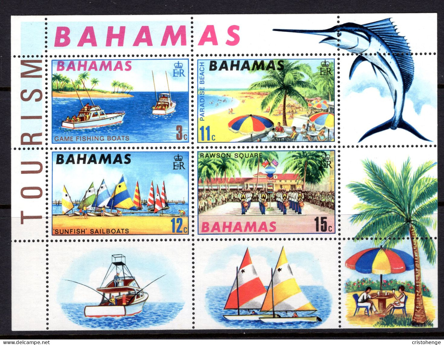 Bahamas 1969 Tourism - One Millionth Visitor To Bahamas MS MNH (SG MS337) - 1963-1973 Autonomie Interne