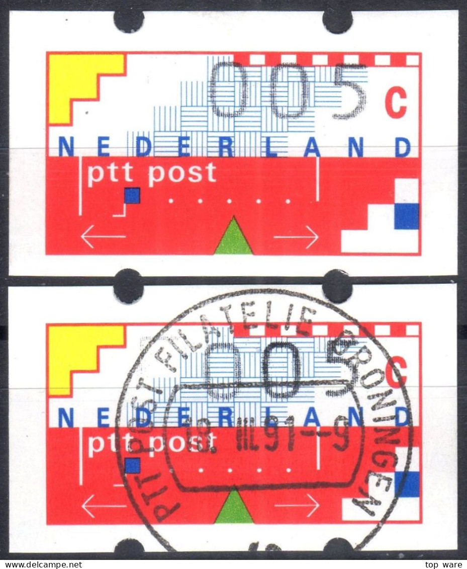 Niederlande Nederland ATM 1 Kleinstwert 5 Cent Postfrisch + Vollstempel Frama Klüssendorf Automatenmarken Etiquetas - Timbres De Distributeurs [ATM]