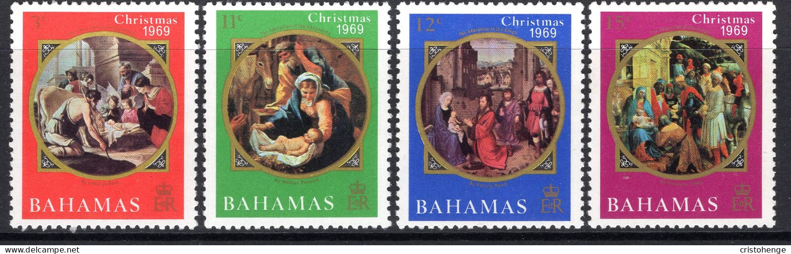 Bahamas 1969 Christmas Set LHM (SG 338-341) - 1963-1973 Autonomie Interne