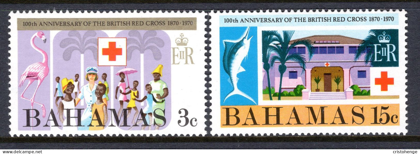 Bahamas 1970 Centenary Of British Red Cross Set LHM (SG 352-353) - 1963-1973 Autonomie Interne