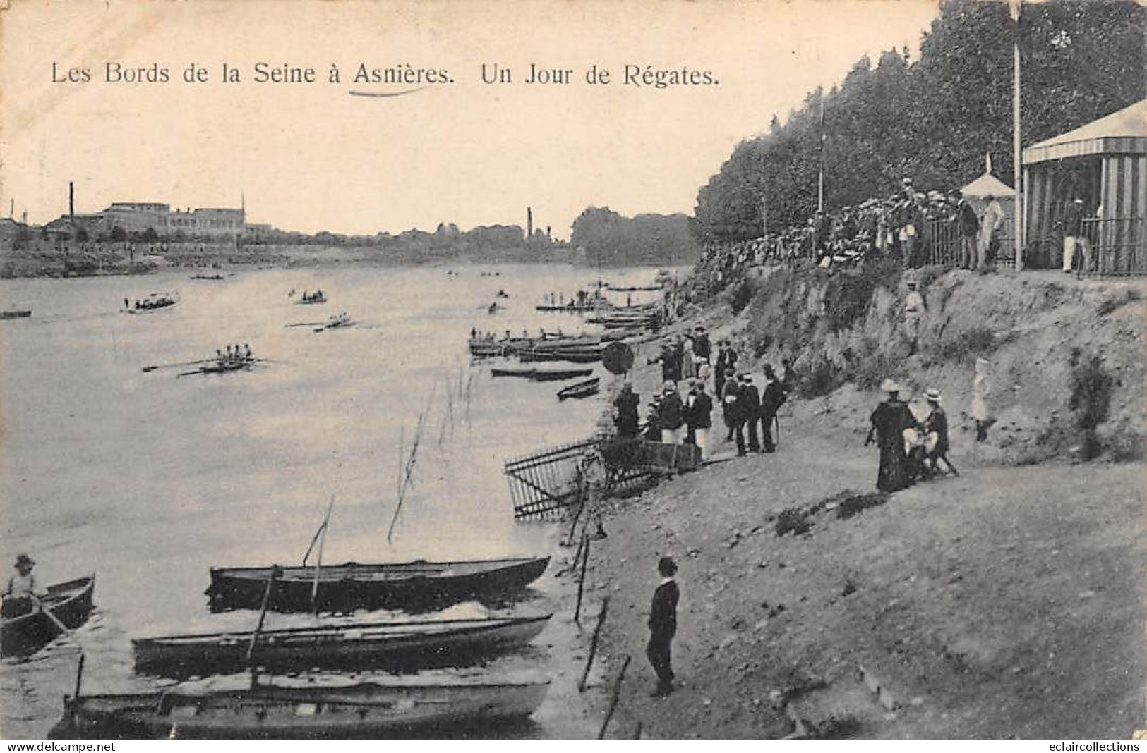 Asnières Sur Seine       92         Bords De Seine. Un Jour De Régates  (voir Scan) - Asnieres Sur Seine