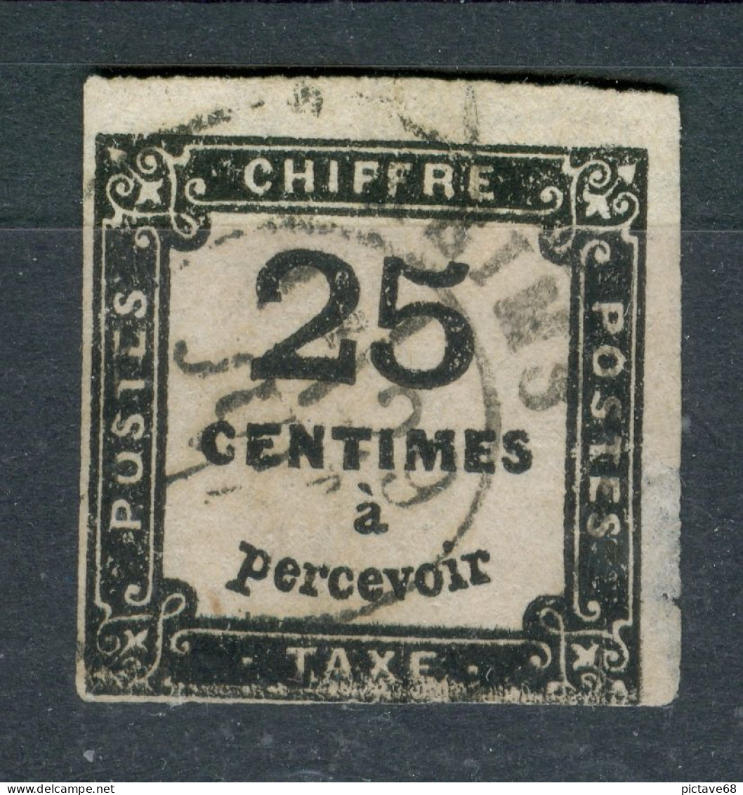 FRANCE / TIMBRES TAXE/ N°5  25cts NOIR OBLITERE - 1859-1959 Oblitérés