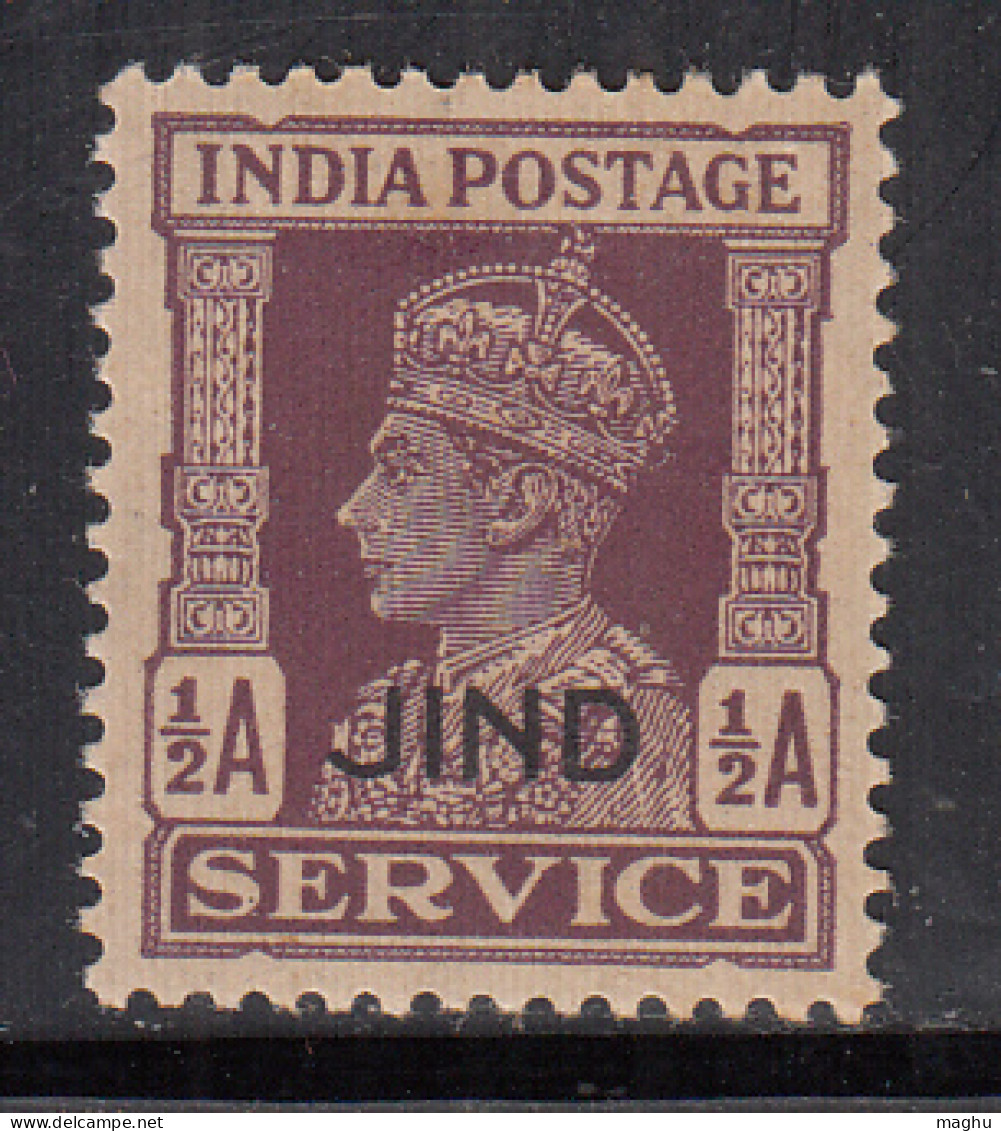 ½a MH Jind SERVICE KGVI Series,1939-1943, SGO74, British India - Jhind