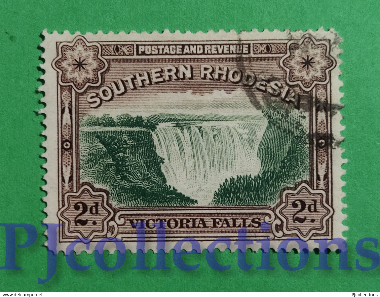 S774- SOUTHERN RHODESIA 1935 VICTORIA FALLS 2d USATO - USED - Southern Rhodesia (...-1964)