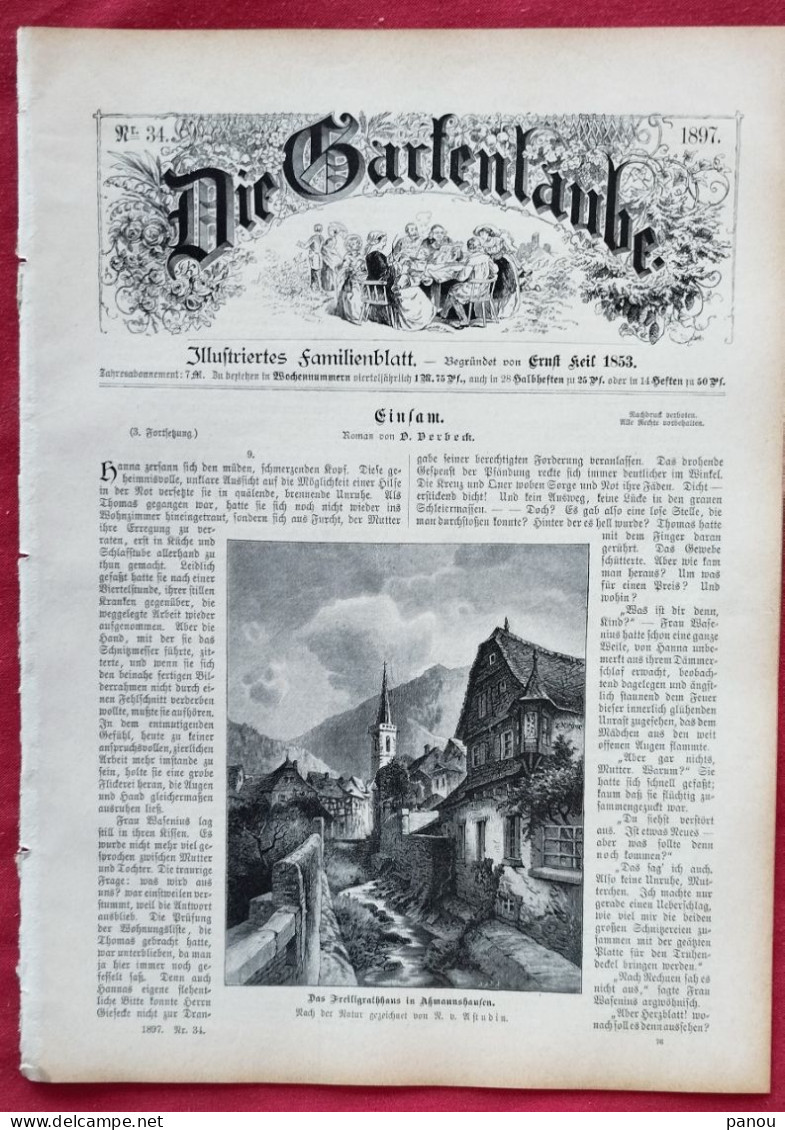 DIE GARTENLAUBE 1897 Nr 34. ARABER ARABS DESERT SAHARA WUSTE - Sonstige & Ohne Zuordnung