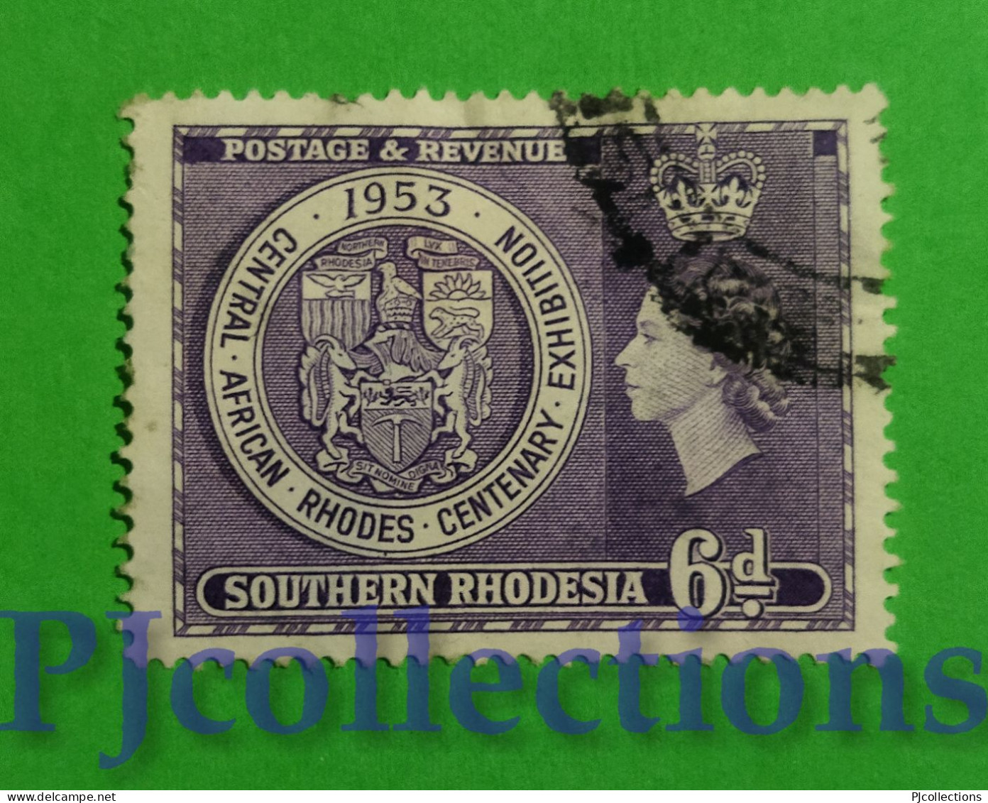 S775- SOUTHERN RHODESIA 1953 RHODES EXHIBITION 6d USATO - USED - Southern Rhodesia (...-1964)