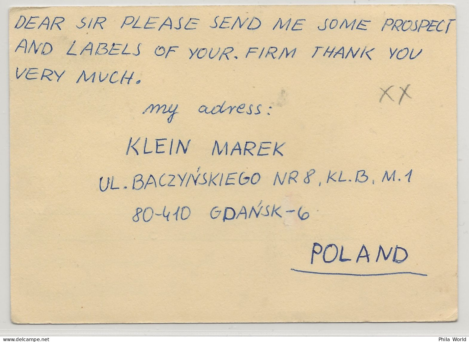 POLOGNE POLAND POLSKA 1980 Postal Stationery GDANSK 450 Rocznica Urodzin Kochanoskie Entier Postal - Enteros Postales