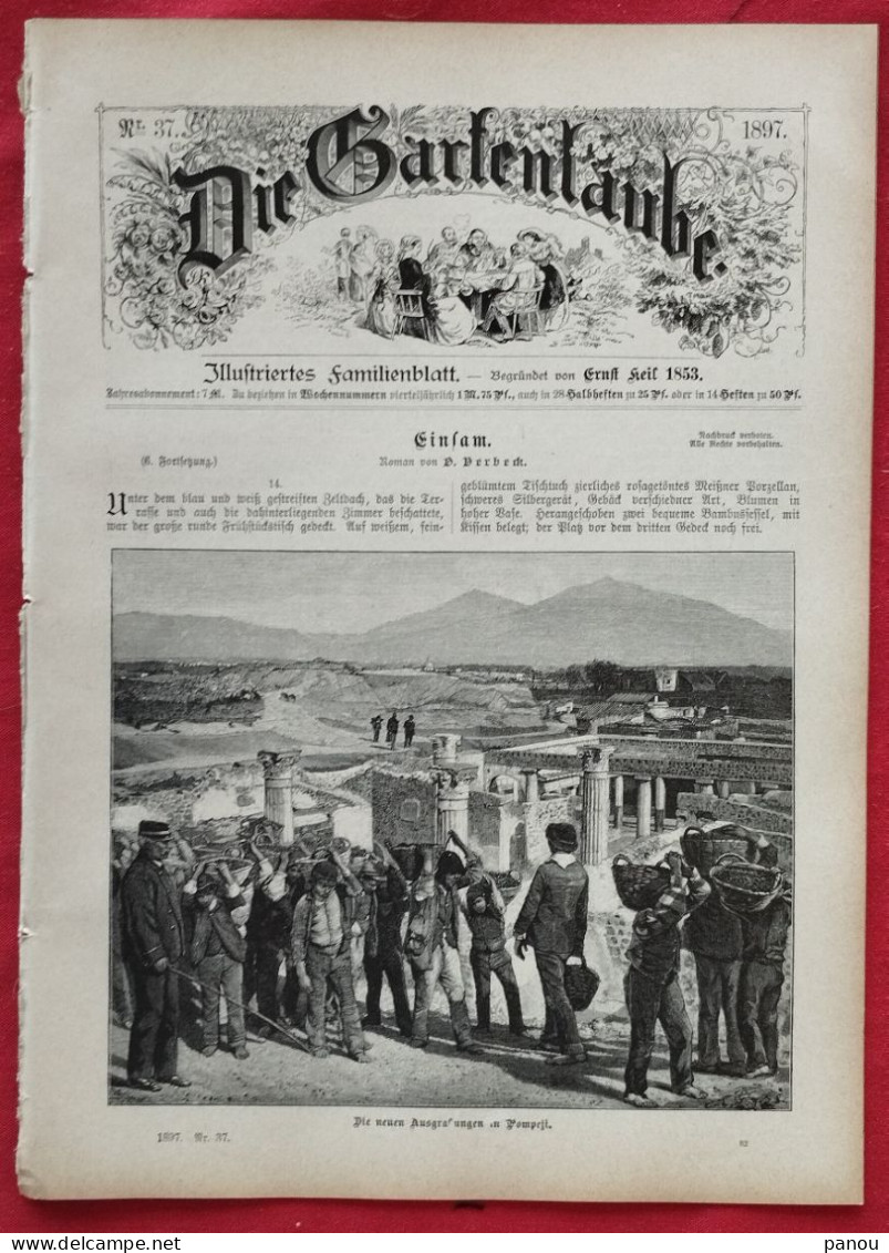 DIE GARTENLAUBE 1897 Nr 37. POMPEJI POMPEII POMPEI NEAPEL NAPLES NAPOLI - Sonstige & Ohne Zuordnung