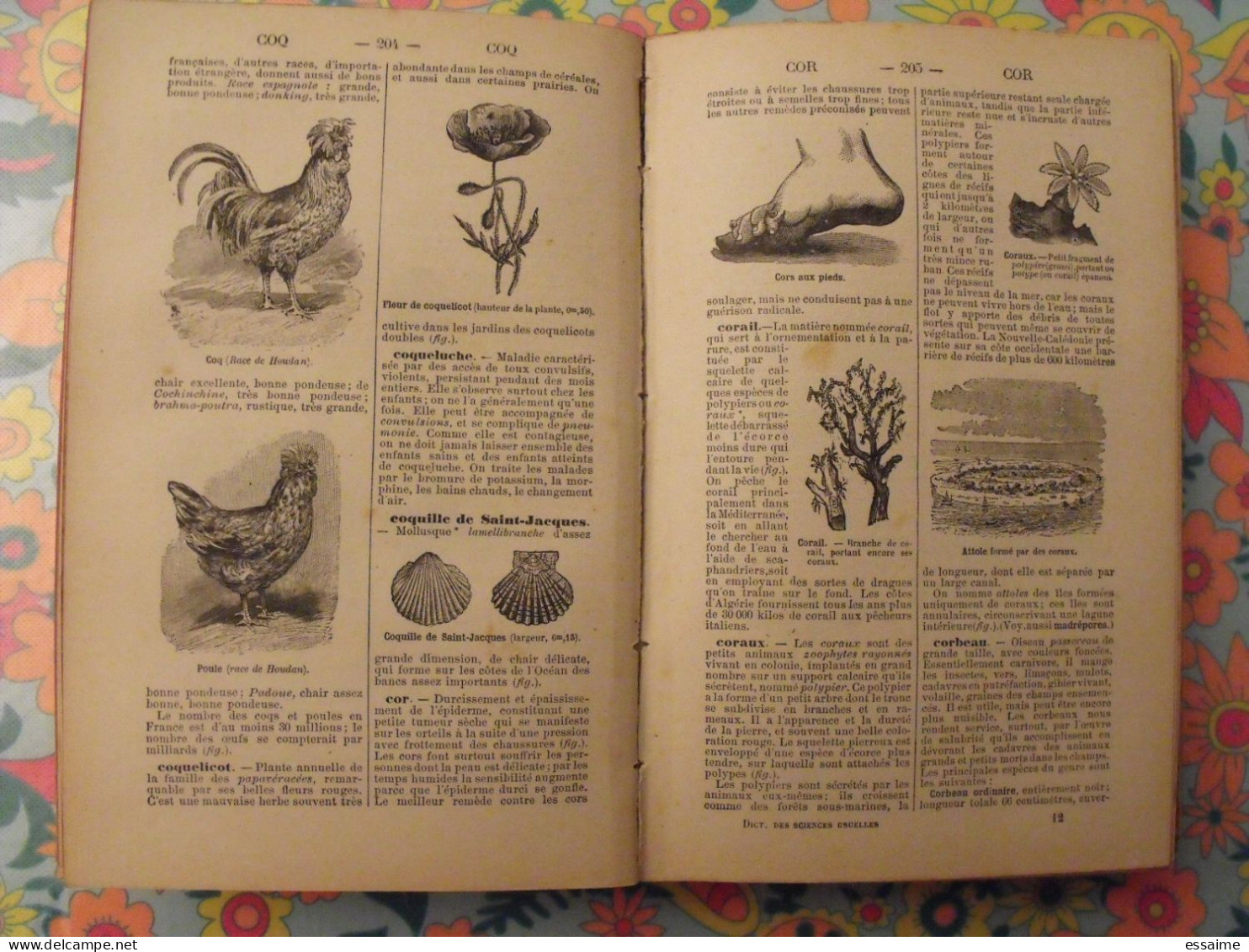 dictionnaire manuel illustré des Sciences usuelles. E. Bouant. Armand Colin, Paris, 1894